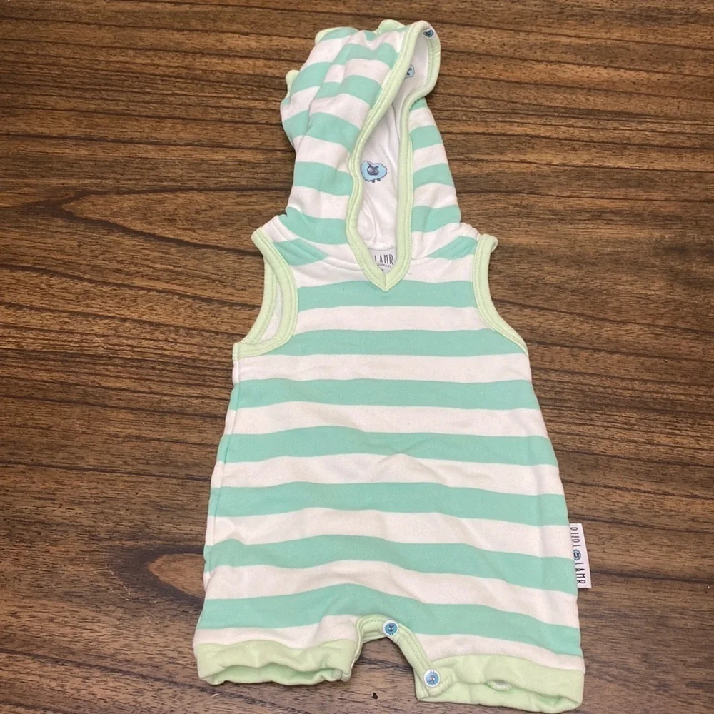 Purl Lamb Dinosaur Hoodie one-piece summer Romper Cotton 0-6 months